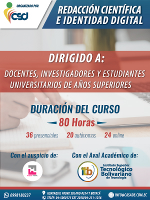 Curso : PUBLICACIÓN, VISIBILIDAD E IDENTIDAD DIGITAL EN EL ÁMBITO DE LA INVESTIGACIÓN CIENTÍFICA