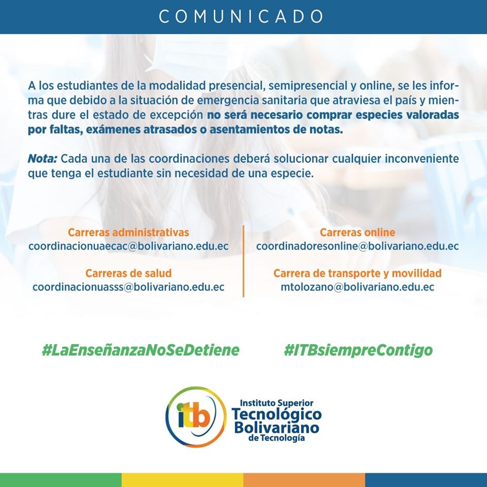 COMUNICADO IMPORTANTE