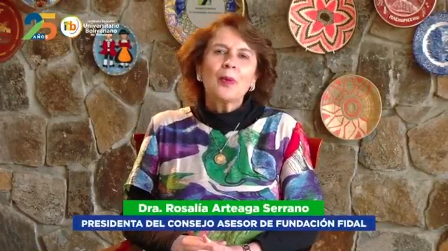 Dra. Rosalía Arteaga, presidenta del Consejo Asesor de Fundación Fidal, felicita a nuestra familia Bolivariana