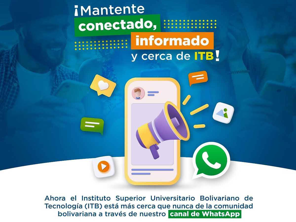 Búscanos en WhatsApp en el apartado de canal como ITB