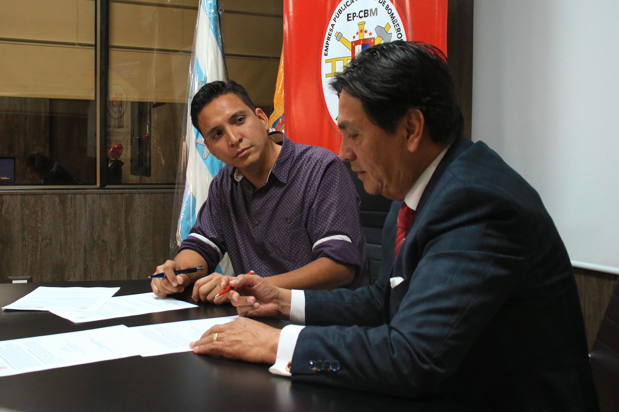 Convenio de cooperación con Cuerpo de Bomberos de Milagro.