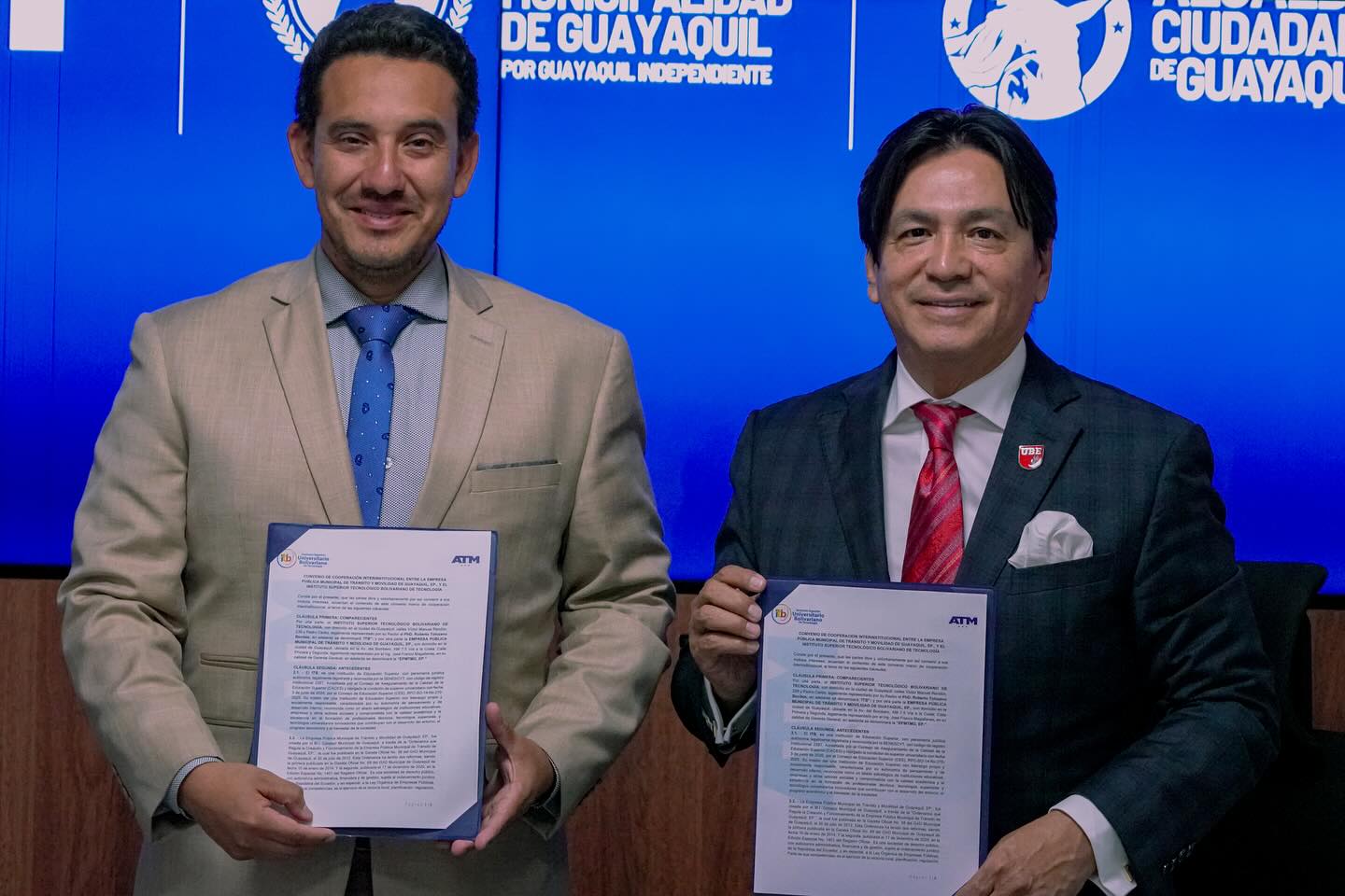  ITB y ATM firman convenio para impulsar profesionalización en tránsito y movilidad.