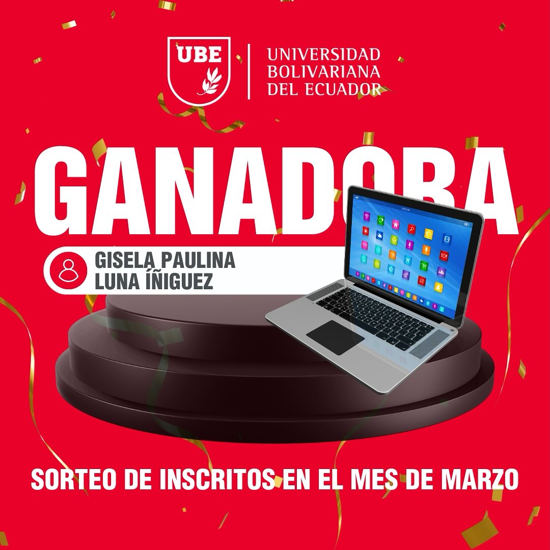 ¡Felicitamos a GISELA PAULINA LUNA ÍNIGUEZ! ganadora de la laptop de nuestro sorteo del mes de marzo.