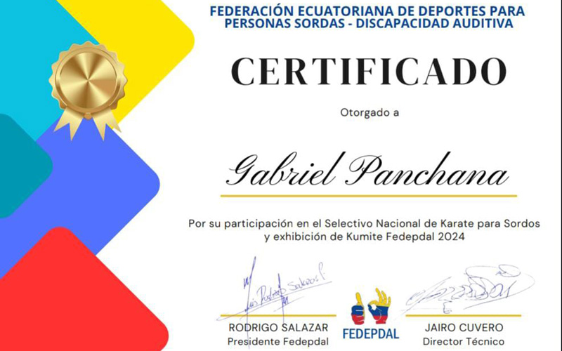 Estudiante del Rehabilitación Física se corona como Vicecampeón Nacional en Kata Do en el Selectivo de Para-Karate en Quito.