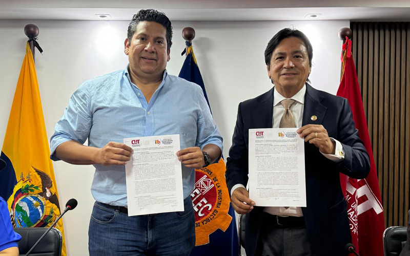  ITB suscribe convenio con la CUT Guayas para impulsar investigación y educación continua. 