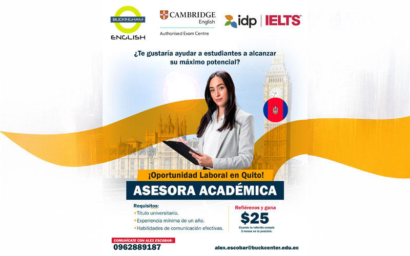 ¿Eres Docente Certificado en Inglés y tu vocación es la enseñanza del idioma extranjero?