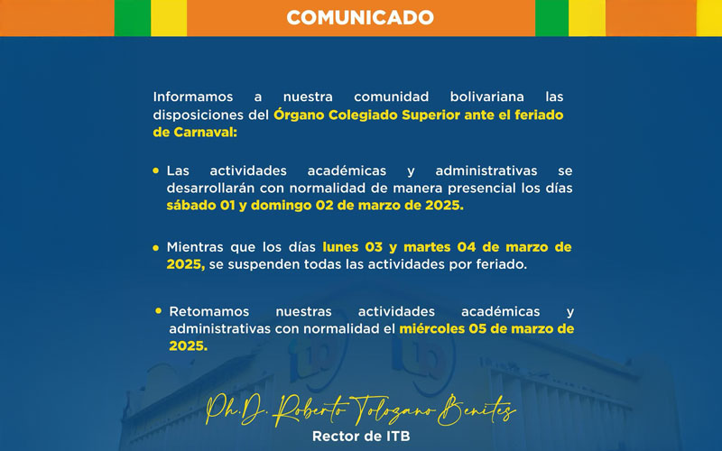 Informamos a nuestra comunidad bolivariana