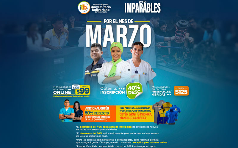 ¡Marzo llegó con DESCUENTOS IMPARABLES en ITB! 