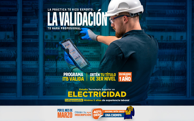 Si trabajas en el sector eléctrico, valida tu experiencia y obtén tu título con nuestro Programa de Validación. 