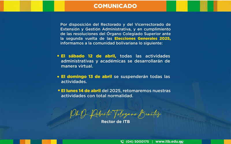 Informamos a toda nuestra comunidad bolivariana 