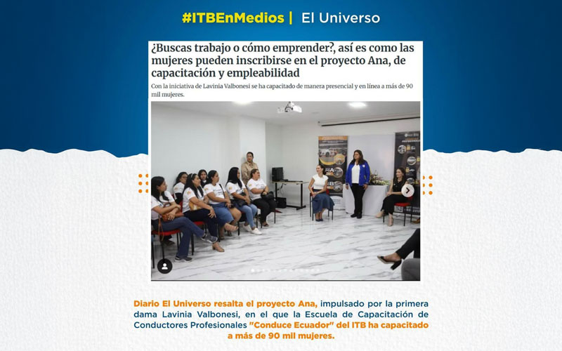 El proyecto Ana es una realidad para las mujeres del Ecuador. 