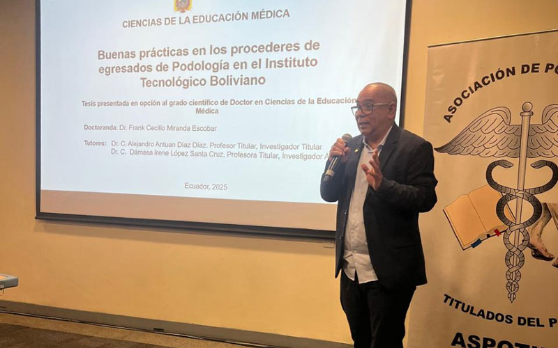 Docente del ITB brilla como ponente en Congreso Internacional de Podología en la Diabetes