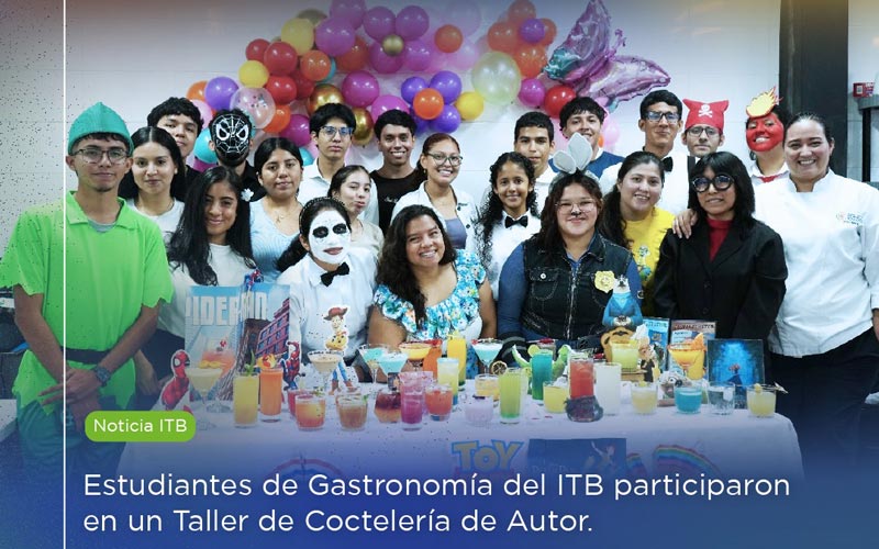 Estudiantes de Gastronomía del ITB participaron en un Taller de Coctelería de Autor.