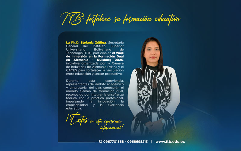 La Ph.D. Stefanía Zúñiga, Secretaria General del ITB representa a nuestra institución en Viaje de Inmersión en la Formación Dual en Alemania