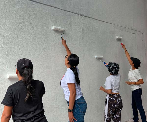 Estudiantes del ITB impulsaron la creatividad con actividad de vinculación “Murales Creativos”
