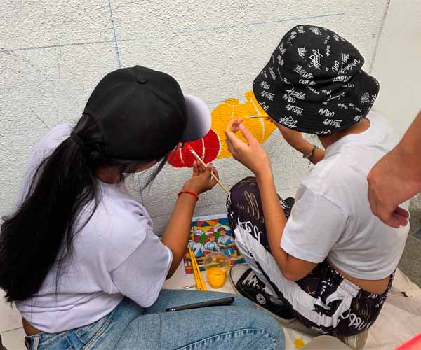 Estudiantes del ITB impulsaron la creatividad con actividad de vinculación “Murales Creativos”