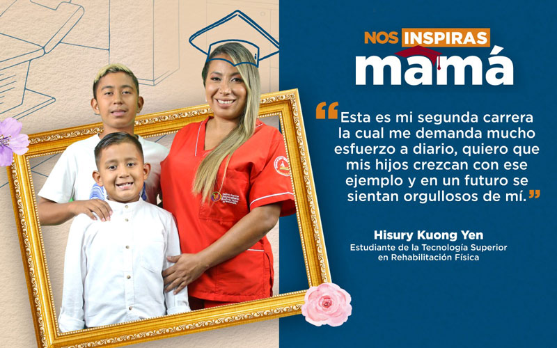 Hisury Kuong Yen, estudiante de la carrera de Tecnología Superior en Rehabilitación Física, nos cuenta que esta es su segunda carrera