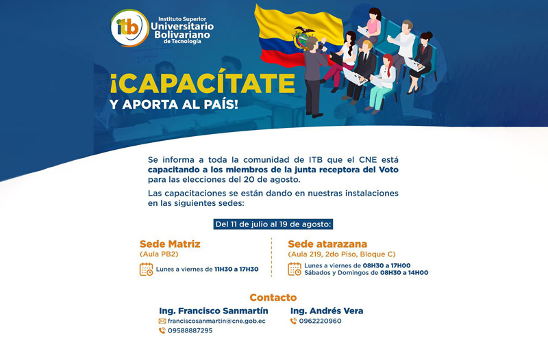 ¡No pierdas la oportunidad de capacitarte y contribuir al país!