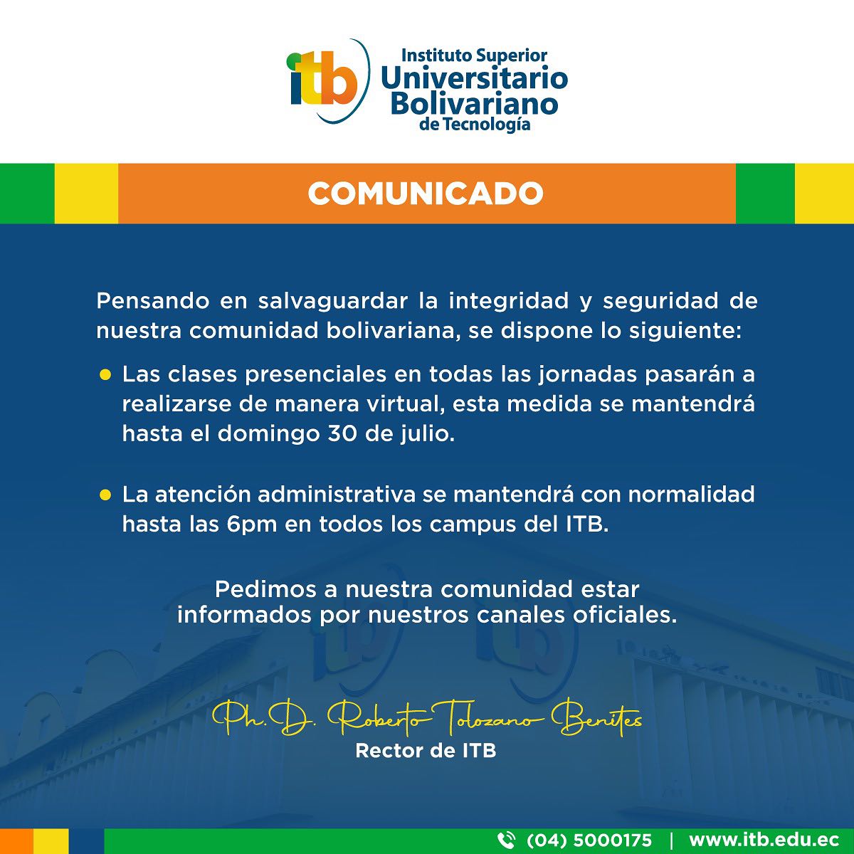 Información importante para la comunidad bolivariana