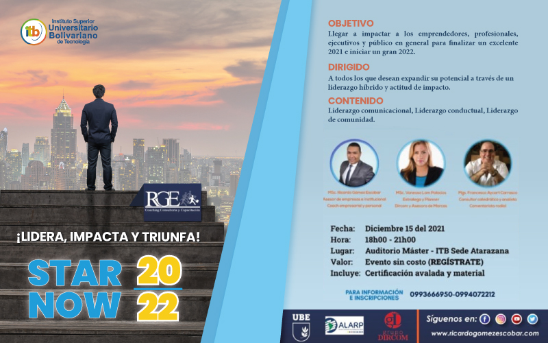 ¡Lidera, impacta y triunfa! . Te invitamos a expandir tu potencial de liderazgo y actitud de impacto para un buen inicio del 2022
