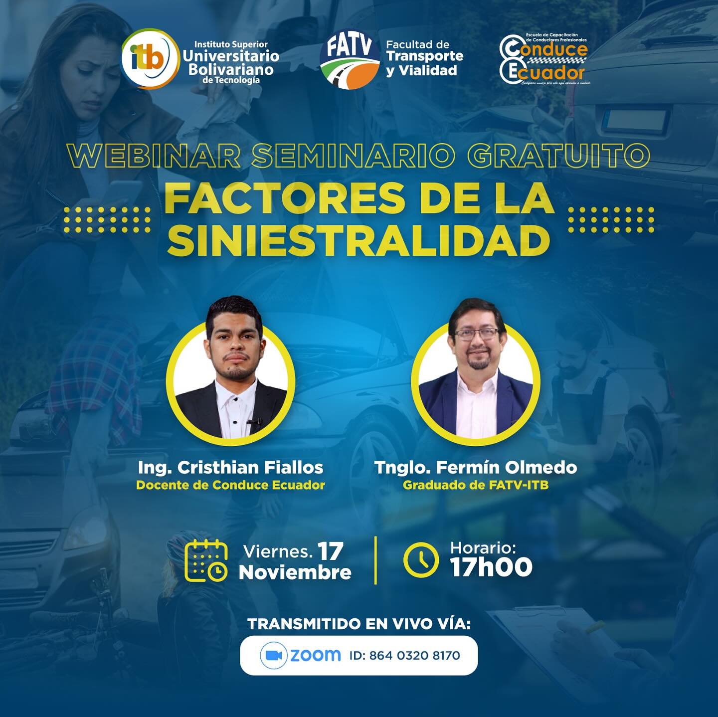 La Facultad Académica de Transporte y Vialidad junto a la Escuela de Capacitación de Conductores Profesionales Conduce Ecuador