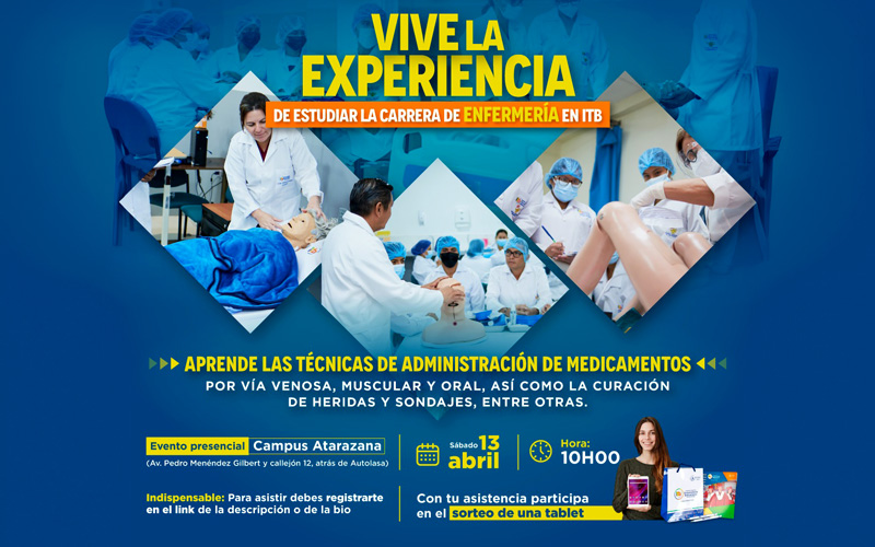 ¡Vive la experiencia de estudiar enfermería en ITB por un día!