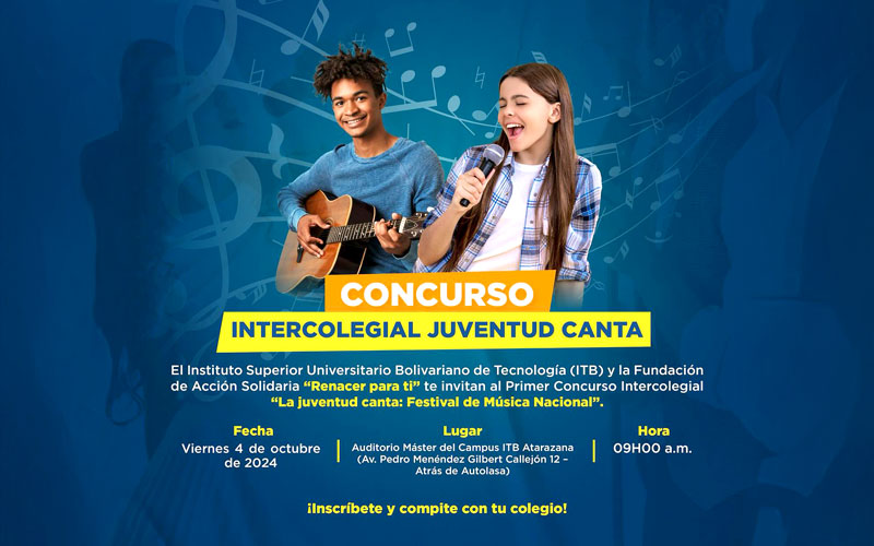 ¡Participa en el Primer Concurso Intercolegial "La juventud canta: Festival de Música Nacional"! 