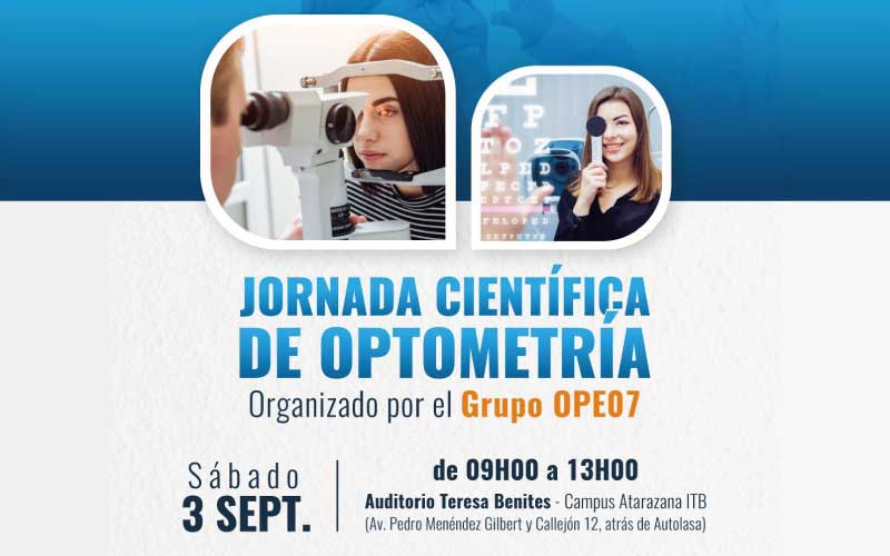 ¡Anótalo en tu agenda y forma parte de la Jornada Científica de Optometría!